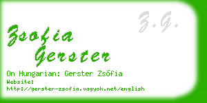 zsofia gerster business card